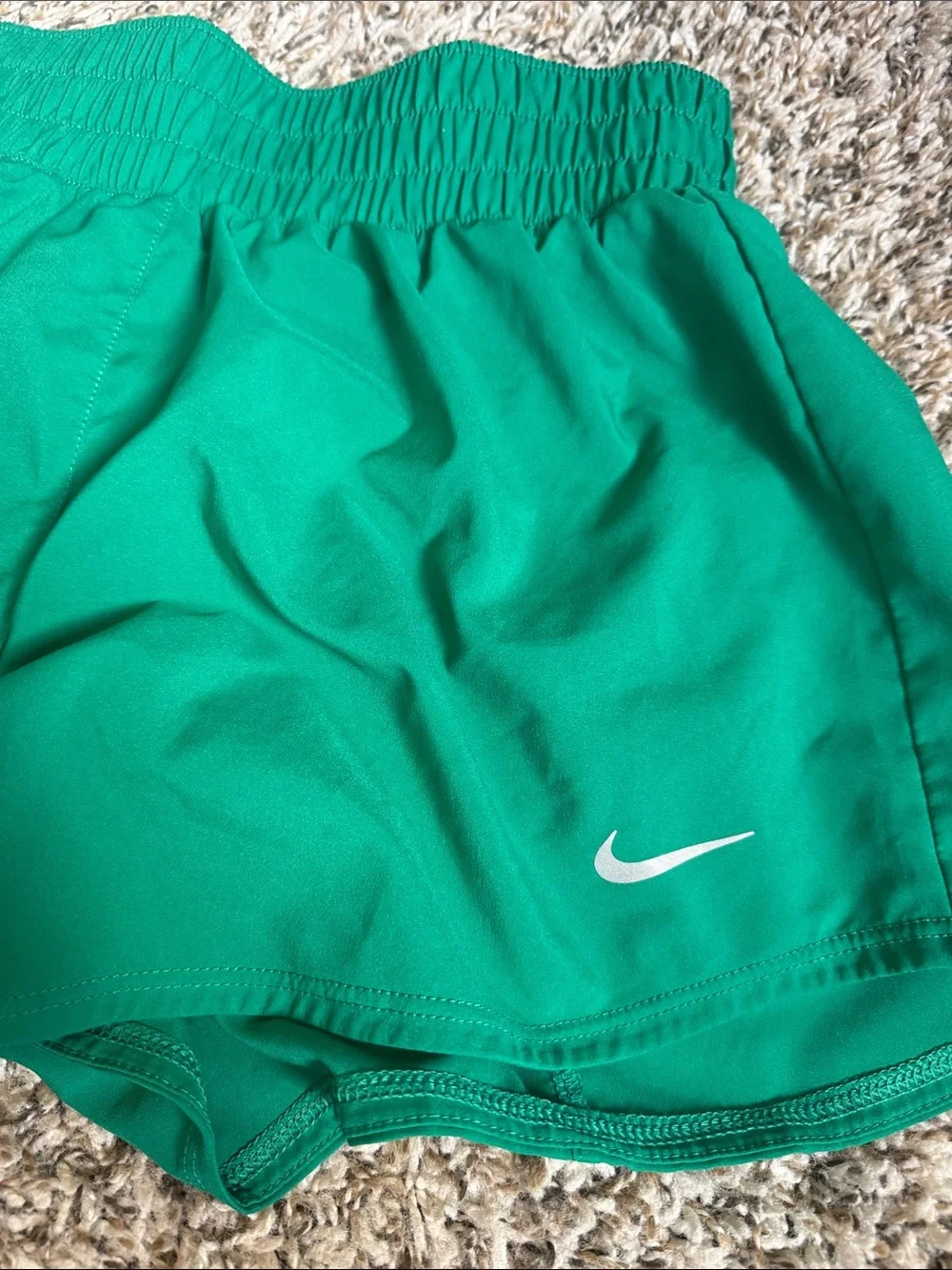 Nike Women's Green lined Running Shorts